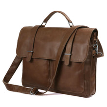 Load image into Gallery viewer, leather men's briefcase handbag shoulder diagonal bag computer bag 7100