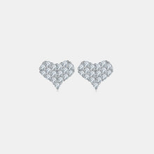 Load image into Gallery viewer, Moissanite 925 Sterling Silver Heart Stud Earrings