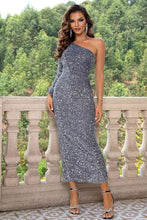 Load image into Gallery viewer, One-Shoulder Long Sleeve Dress