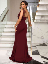 Load image into Gallery viewer, Rhinestone One-Shoulder Formal Dress