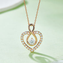 Load image into Gallery viewer, 1 Carat Moissanite 925 Sterling Silver Heart Shape Necklace