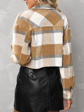 Load image into Gallery viewer, Plaid Collared Neck Button Down Jacket