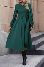 Load image into Gallery viewer, Smocked Long Sleeve Midi Dress
