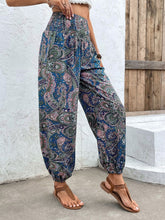 Load image into Gallery viewer, Printed Smocked Waist Pants
