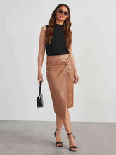 Load image into Gallery viewer, Twist Detail High Waist Skirt