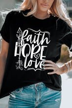 Load image into Gallery viewer, FAITH HOPE LOVE Graphic Tee Shirt