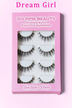 Load image into Gallery viewer, SO PINK BEAUTY Faux Mink Eyelashes 5 Pairs
