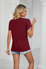 Load image into Gallery viewer, Contrast Trim Petal Sleeve V-Neck Top Lots of Colors