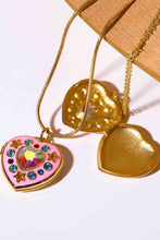 Load image into Gallery viewer, Rhinestone Decor Heart Box Pendant Necklace