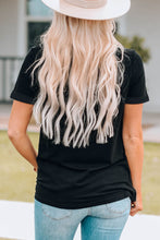 Load image into Gallery viewer, Slogan Graphic Cuffed Sleeve Tee