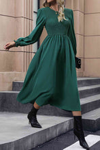 Load image into Gallery viewer, Smocked Long Sleeve Midi Dress