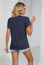 Load image into Gallery viewer, Contrast Trim Petal Sleeve V-Neck Top Lots of Colors