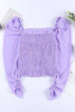 Load image into Gallery viewer, Smocked Puff Sleeve Square Neck Top