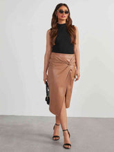 Load image into Gallery viewer, Twist Detail High Waist Skirt