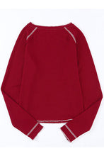 Load image into Gallery viewer, Christmas Tree Sequin Waffle Knit Long Sleeve Sweatshirt