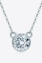 Load image into Gallery viewer, 925 Sterling Silver 1 Carat Moissanite Round Pendant Necklace