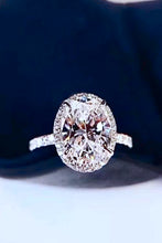 Load image into Gallery viewer, 2 Carat Moissanite 18k Platinum-Plated Ring