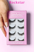 Load image into Gallery viewer, SO PINK BEAUTY Faux Mink Eyelashes 5 Pairs
