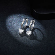 Load image into Gallery viewer, 1 Carat Moissanite 925 Sterling Silver Heart Earrings