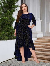 Load image into Gallery viewer, Plus Size Ruffle Hem High-Low Dress