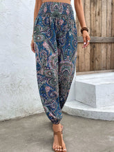 Load image into Gallery viewer, Printed Smocked Waist Pants