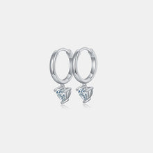 Load image into Gallery viewer, 1 Carat Moissanite 925 Sterling Silver Heart Earrings
