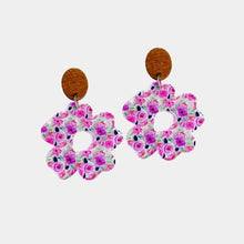 Load image into Gallery viewer, Flower Shape Acrylic Dangle Earrings