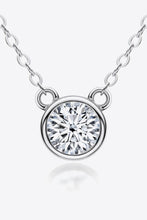 Load image into Gallery viewer, 925 Sterling Silver 1 Carat Moissanite Round Pendant Necklace