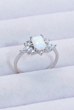 Load image into Gallery viewer, 925 Sterling Silver Zircon and Opal Ring