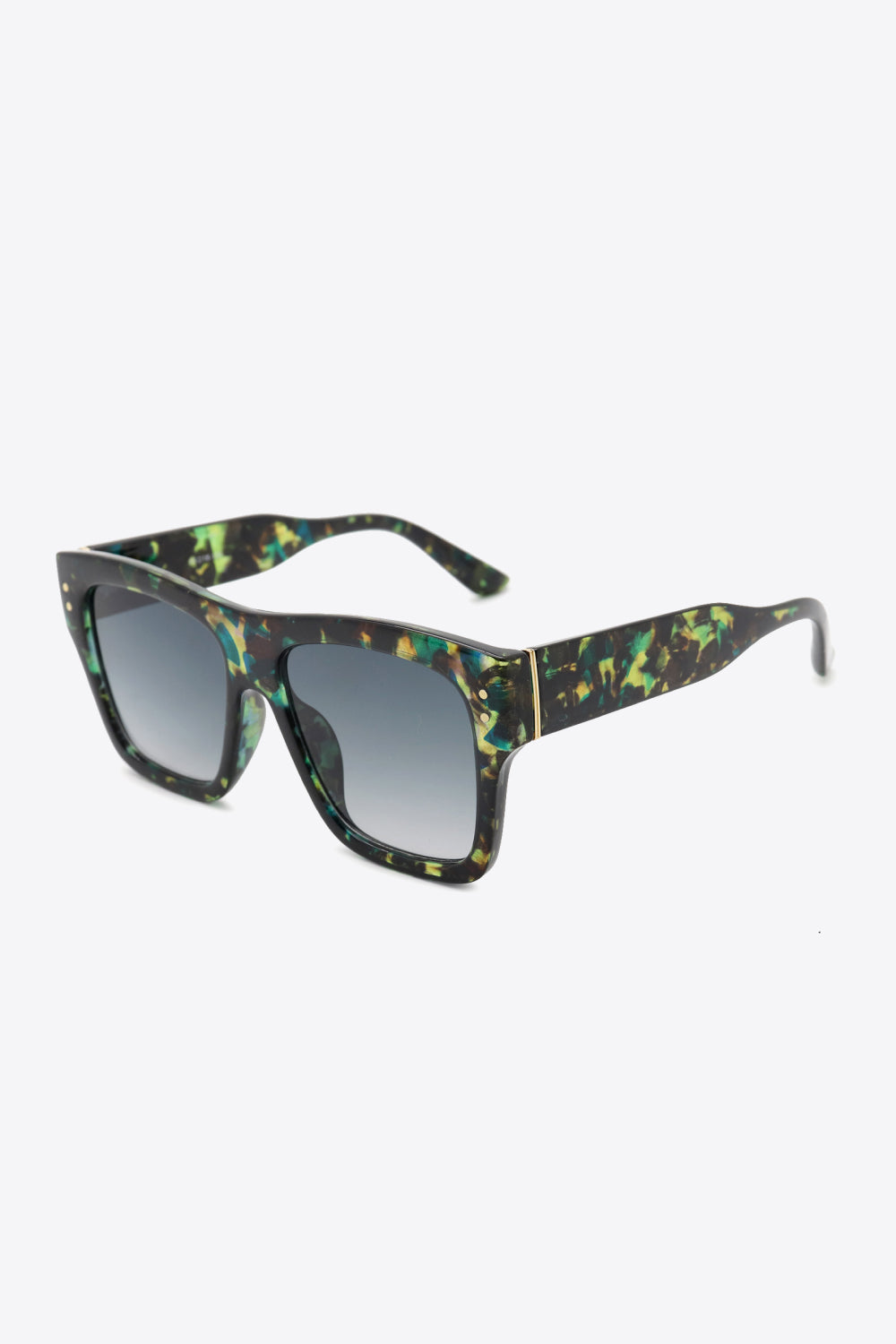 Traci K Collection UV400 Patterned Polycarbonate Square Sunglasses
