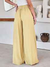 Load image into Gallery viewer, Drawstring Pocketed Wide Leg Pants
