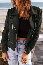 Load image into Gallery viewer, Zipper Detail Moto Jacket