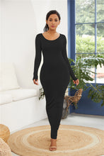 Load image into Gallery viewer, Basic Sweet long sleeve maxi dress