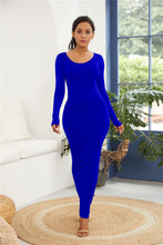 Load image into Gallery viewer, Basic Sweet long sleeve maxi dress