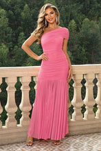 Load image into Gallery viewer, One-Shoulder Ruched Maxi Dress