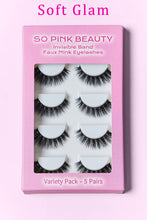 Load image into Gallery viewer, SO PINK BEAUTY Mink Eyelashes 5 Pairs
