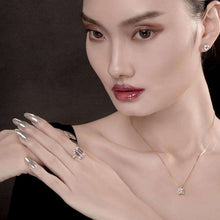 Load image into Gallery viewer, 6 Carats Emerald Cut Sterling Silver Simulated Diamond Wedding Engagement Ring