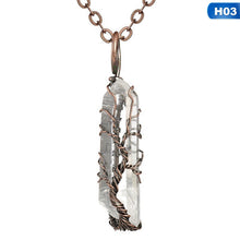 Load image into Gallery viewer, Fashion Hexagonal Column Quartz Necklaces Pendants Vintage Natural Stone Bullet White Crystal Energy Necklace