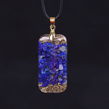 Load image into Gallery viewer, Orgonite Energy Pendant Natural Lapis Lazuli Reiki Energy Necklace Mysterious Resin Chakra Stone Growth Business Amulet