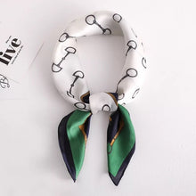 Load image into Gallery viewer, 70*70cm Fashion Silk Satin Hair Scarf Women Handkerchief Printed Female Square Head Bandana Small Neck muffler hijab lady gir