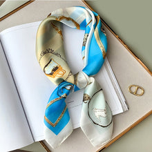 Load image into Gallery viewer, 70*70cm Fashion Silk Satin Hair Scarf Women Handkerchief Printed Female Square Head Bandana Small Neck muffler hijab lady gir