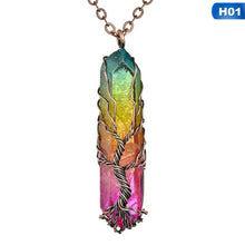 Load image into Gallery viewer, Fashion Hexagonal Column Quartz Necklaces Pendants Vintage Natural Stone Bullet White Crystal Energy Necklace