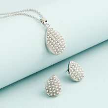 Load image into Gallery viewer, Fashion Jewelry Luxury Gold-color Romantic Austrian Crystal heart shape Chain Necklace Earrings Jewelry Sets