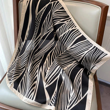 Load image into Gallery viewer, 70*70cm Fashion Silk Satin Hair Scarf Women Handkerchief Printed Female Square Head Bandana Small Neck muffler hijab lady gir