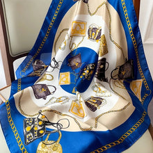 Load image into Gallery viewer, 70*70cm Fashion Silk Satin Hair Scarf Women Handkerchief Printed Female Square Head Bandana Small Neck muffler hijab lady gir