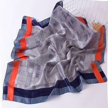 Load image into Gallery viewer, 70*70cm Fashion Silk Satin Hair Scarf Women Handkerchief Printed Female Square Head Bandana Small Neck muffler hijab lady gir