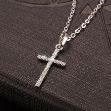 Load image into Gallery viewer, Fashion Female Cross Pendants dropshipping Gold Black Color Crystal Jesus Cross Pendant Necklace Jewelry For Men/Women Wholesale