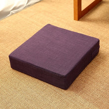 Load image into Gallery viewer, Square Futon Cushion Thickened Tatami Japanese Style Tea Table Living Room Winter Heighten Cushion Can Be Removed Washed 40x6cm