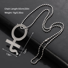 Load image into Gallery viewer, iGIRL necklace she devil Women Igirl Heart Pendant Necklace Stainless Steel Harajuku Female Gothic Streetwear Chain Necklace