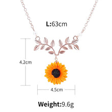 Load image into Gallery viewer, Sunflower Pendant Alloy Necklace For Women Creative Imitation Pearl Jewelry 🌻 UKraine support buying this product